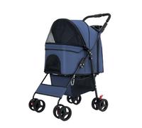 Poussette légère pour animaux de compagnie Chariot for animaux de compagnie, chariot for chien et chat, chariot pliable for animaux de compagnie, chariot à plateau pliable facile à installer pour chie