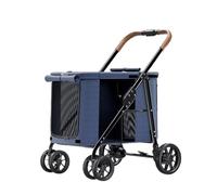 Poussette légère pour animaux de compagnie Poussettes multiples for animaux de compagnie, poussettes for chats et chiens, grand espace pliable for voyager pour chiens/chats en voyage (Color : A)