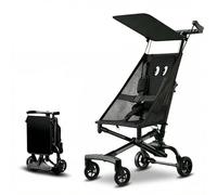 Poussette Légère Pour Avion, 2.8kg Pliage & Dépliage Instantané Poussette Portable, Poussette Bébé Compacte Taille Cabine Avec Coussin Cartoon Amovible Pour Voyage (0-4 Ans), 4 Couleurs black