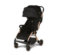 Poussette légère pour bébé dès la naissance, poussette pliable automatique à une main, capote UPF50+ avec fenêtre, dossier inclinable et suspension - Asalvo PLIS PLAS Doré