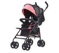 Poussette Légère pour Bébé-VEVOR-Poussette pour Tout-petit Compacte avec Dossier Inclinable Multipositions-Noir Rose