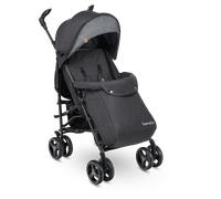 LIONELO Poussette canne Irma – Pliable, jusqu'à 15 kg, couchette, moustiquaire – Gris foncé