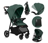 Lionelo Poussette canne EMMA ONE jusqu'à 22 kg, 6–48 mois, roues 360°, pliage 1 main, Vert