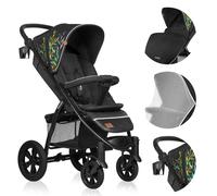 Lionelo Poussette canne Annet Tour – jusqu'à 22 kg, dossier allongeable, auvent XXL (dreamin)