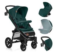 Lionelo - Poussette canne Annet Tour - jusqu'à 22 kg, dossier inclinable, auvent XXL, vert