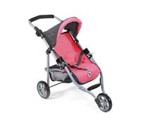 Poussette Lola pour poupée rose gris
