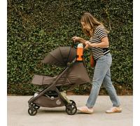 Ergobaby Metro 3 Deluxe Poussette compacte inclinable, poussette de la naissance à 22 kg (0-4 ans), pliage à une main, compatible siège auto, avec sangle de transport, Pearl Grey