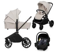 Lionelo Poussette 3 en 1 MIKA PLUS – 0–48 mois, jusqu'à 22 kg, nacelle 9 kg – Beige