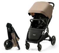 Kinderkraft Poussette canne MITZY – Jusqu'à 27 kg, pliage d'une main, roues amorties – Beige