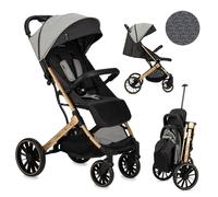 Poussette MoMi ESTELLE DAKAR à partir de 6 mois (jusqu'à 22 kg), poussette pliante avec harnais de sécurité 5 points, panier de courses avec fonction de dépliage, poignée télescopique de traction