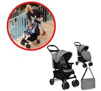Poussette MoMi ISLA Citadine Ultra Compacte 0-15kg Sac Couvre-jambes Gris