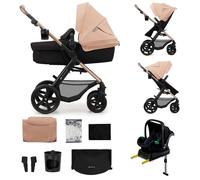 Poussette Moov 2 4 En 1 Avec Siège 2 En 1 Transformable, Mink Pro I-size, Travel System Et Roues Eva Beige TU