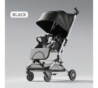 Poussette multifonctionnelle, poussette de poche pliable, poussette assise-allongée, poussette légère, adaptée aux voyages Aluminium
