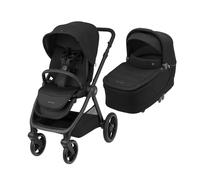 Maxi-Cosi Oxford Plus Poussette bébé 2-en-1 avec nacelle, de la naissance à 4 ans (0-22 kg), pliage compact, suspension souple, grand panier de rangement 10kg, Twillic Black