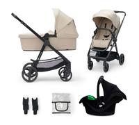 Poussette Newly 3 En 1 Avec Siège 2 En 1 Transformable, Mink Pro I-size, Pliage Facile Et Roues Increvables Beige TU