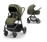 ASALVO Poussette bébé 2 en 1 avec nacelle et poussette - Jusqu'à 22 kg - Pliage livre compact, suspension totale, harnais 5 points - Duo coco vert