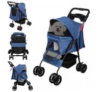 Poussette pliable 2 en 1 pour animaux JEOBEST-Poussette de voyage-Pliable-Spacieuse-Respirante et confortable-XJING-20 kg