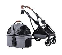 Poussette pliable for animal domestique et chat - Plusieurs poussettes for petits chiens avec porte-gobelet - Poussette for chat - Landau for chien - Poussette amovible for chiens de petite et moyenne
