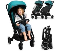 Poussette pliable jusqu'à 22 kg roues pivotantes moustiquaire sangle 5 points