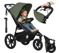 Lionelo Poussette jogging AZURA 3 roues 6m-22kg, inclinable, roues gonflables, auvent XXL Vert