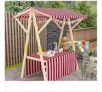 Poussette pliable portable - Chariot en bois léger pour les étals de rue, les marchés, les événements et plus encore - Design jaune pratique pour un transport facile