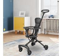 Poussette pliable, portable, légère, confortable, rotative à 360 degrés, poussette réversible pour tout-petits, convient de la naissance à environ 3 ans (20 kg), roues améliorées, buggyy de voyage