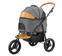 Poussette pliable pour animaux de compagnie Poussette légère pour chien Poussette de voyage, poussette pour chien à 3 roues pour chiens de taille moyenne et grande, tricycle de transport amovible pour