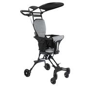 Poussette pliante - Poussette bébé avec siège bidirectionnel, Poussette compacte | Poussette de voyage portable légère, poussette porte-bagages pour avion avec toit détachable pour la marche
