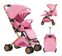 Poussette polyvalente - sport - XUANYU - Poussette Bébé - Avec panier + Tapis En Coton - Peut S'asseoir Ou Se Coucher - Rose