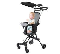 Poussette portable pour tout-petits - Poussette pliante compacte | Roues rotatives avec auvent amovible | Poussette de voyage légère pour les tout-petits | Parfait pour les sorties et les voyages