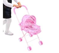 Poussette Poupee,Jeu D'imitation Poussette avec Capote - Pliante Jouet,pour Bebes Garcons Filles Maison Voyage Fete Anniversaire Exterieur