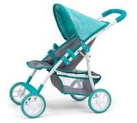 Milly Mally - Landau poupées Natalie - pliable, canopy, roues en mousse, dès 3 ans - Prestige Mint