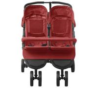 Poussette pour 2 enfants, poussette jumeaux avec guidon et dossier réglables, poussette pliable en acier pour parc et quotidien, rouge