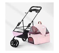 Poussette pour animaux de compagnie à 3 roues pliable pour chiens et chats de petite et moyenne taille, fournitures pour animaux de compagnie, voyage, plage, poussette pour chien, remorque de vél