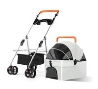 Poussette Pour Animaux De Compagnie À 4 Roues, Poussette Pour Chien Et Chat Jogger Pour Petits Chiens,poussette Pliable Pour Cage Pour Animaux Convient Pour Marcher Avec Des Animaux Domestiques