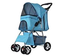 Poussette pour animaux de compagnie Chien Buggy Chien ??Poussette Poussette pour chiens Modèle de poussette pour animaux de compagnie classique Poussette pour chien tout terrain Poussette pour chat