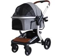 Poussette pour animaux de compagnie de qualité supérieure pour chiens de petite et moyenne taille, poussette séparable pour chien et chat, chariot léger et pliable, 4 roues, fournitures de voyage, p