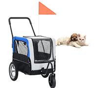 Poussette pour animaux de compagnie Petite et moyenne taille 3 roues pour chat et chien Poussette pour animaux de compagnie Tissu Oxford 600D détachable Convient aux animaux jusqu'à 44 lb,1