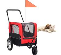 Poussette pour animaux de compagnie Petite et moyenne taille 3 roues pour chat et chien Poussette pour animaux de compagnie Tissu Oxford 600D détachable Convient aux animaux jusqu'à 44 lb,2