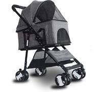 Poussette pour animaux de compagnie pour chiens/chats de petite et moyenne taille, landau pour chien 3 en 1 bon marché/valise pour animaux de compagnie/berceau de siège de voiture panier amovible ca