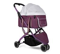 Poussette pour animaux de compagnie pour chiens de taille moyenne Poussette pour animaux de compagnie à 3 roues de qualité supérieure pour chat, chien et plus encore, chariot de promenade pliable, l