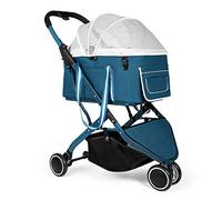 Poussette pour animaux de compagnie pour chiens de taille moyenne Poussette pour animaux de compagnie à 3 roues de qualité supérieure pour chat, chien et plus encore, chariot de promenade pliable, l
