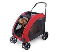 Poussette pour animaux de compagnie Poussette pour chien - Quatre roues flexibles/Étanche/Poignée réglable Poussette pliable pour animaux de compagnie grand espace pour chiens et chats par Grand