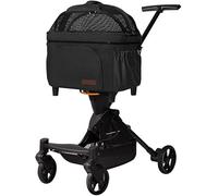 Poussette pour animaux de compagnie Poussette pour chien Voiture pour animaux de compagnie à 4 roues Voiture pour animaux portable pliable pour chat et chien Convient aux voyages pour animaux de pet