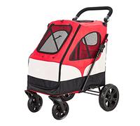 Poussette pour animaux de compagnie Poussette pour chiens de grande taille Landau pour chien Poussettes pour animaux de compagnie de luxe Poussette de transport pour animaux de compagnie à 4 roues d