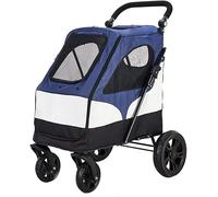 Poussette pour animaux de compagnie Poussette pour chiens de grande taille Landau pour chien Poussettes pour animaux de compagnie de luxe Poussette de transport pour animaux de compagnie à 4 roues d