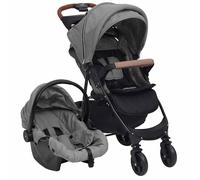 Poussette pour Bébé 3-en-1 Landau Pliable pour Tout-petit Enfants orte-bébé Siège Auto pour Bébé Poussette de Voyage 10377