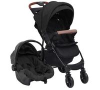 Poussette pour Bébé 2-en-1/3-en-1 Acier Landau Siège Auto Voyage Multicolore vid