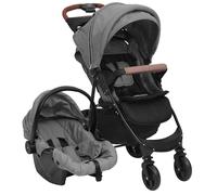 Poussette pour Bébé 2-en-1/3-en-1 Acier Landau Siège Auto Voyage Multicolore vid