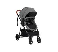 vidaXL Poussette pour bébé 2-en-1 Gris clair et noir Acier